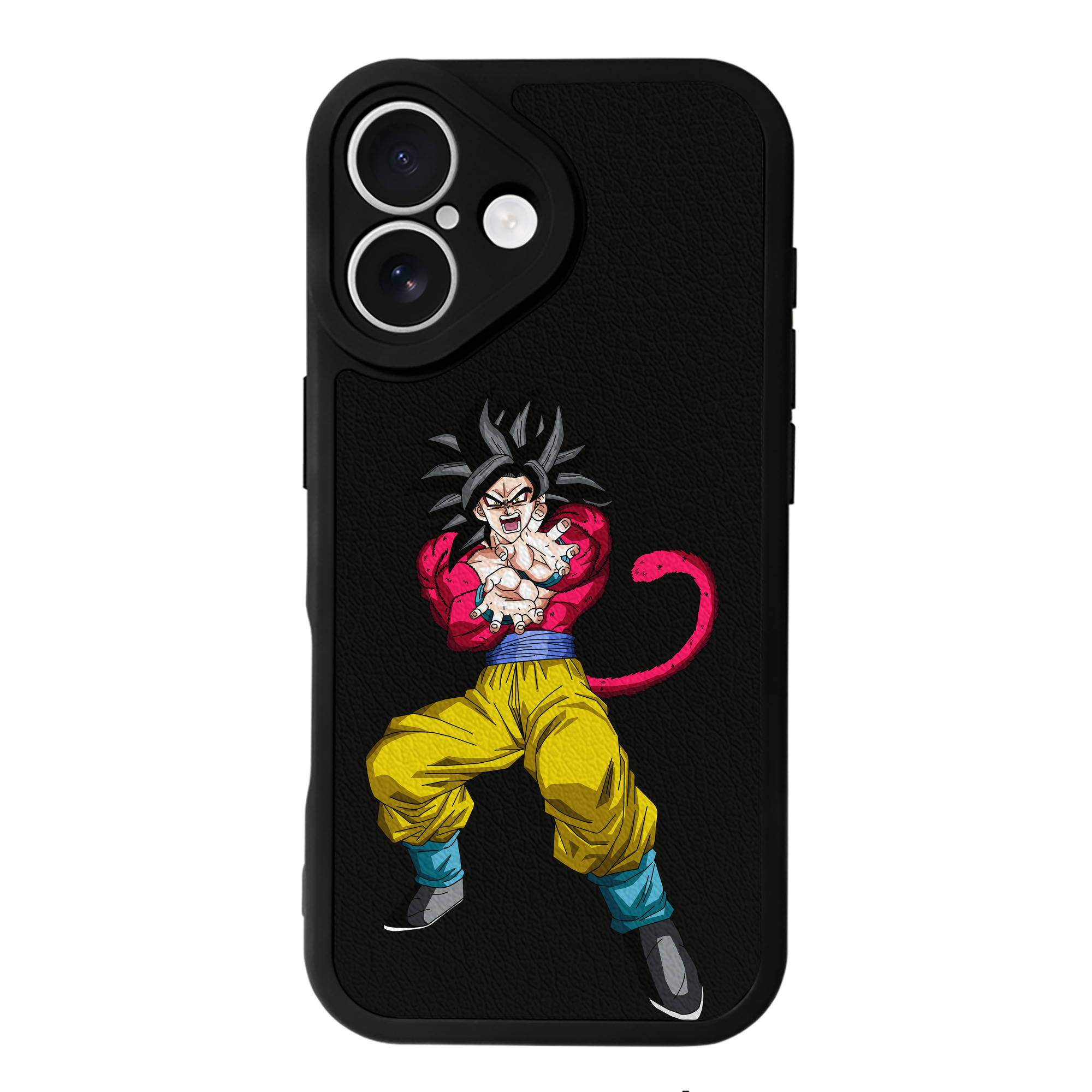 （画像用） ドラゴンボール 孫悟空（そん ごくう）Son Goku カカロット DRAGON BALL Kakarotto 【iPhone 16シリーズ対応】シリコンスマホケース（レザー調） 材質：シリコン